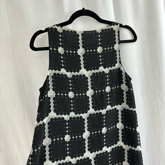 Max Studio A-Line Trapeze Dot Chiffon Dress in Black/White Womens Size XS - Picture 6 of 7